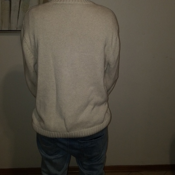 Mens Chaps pullover biege sweater - Picture 2 of 4